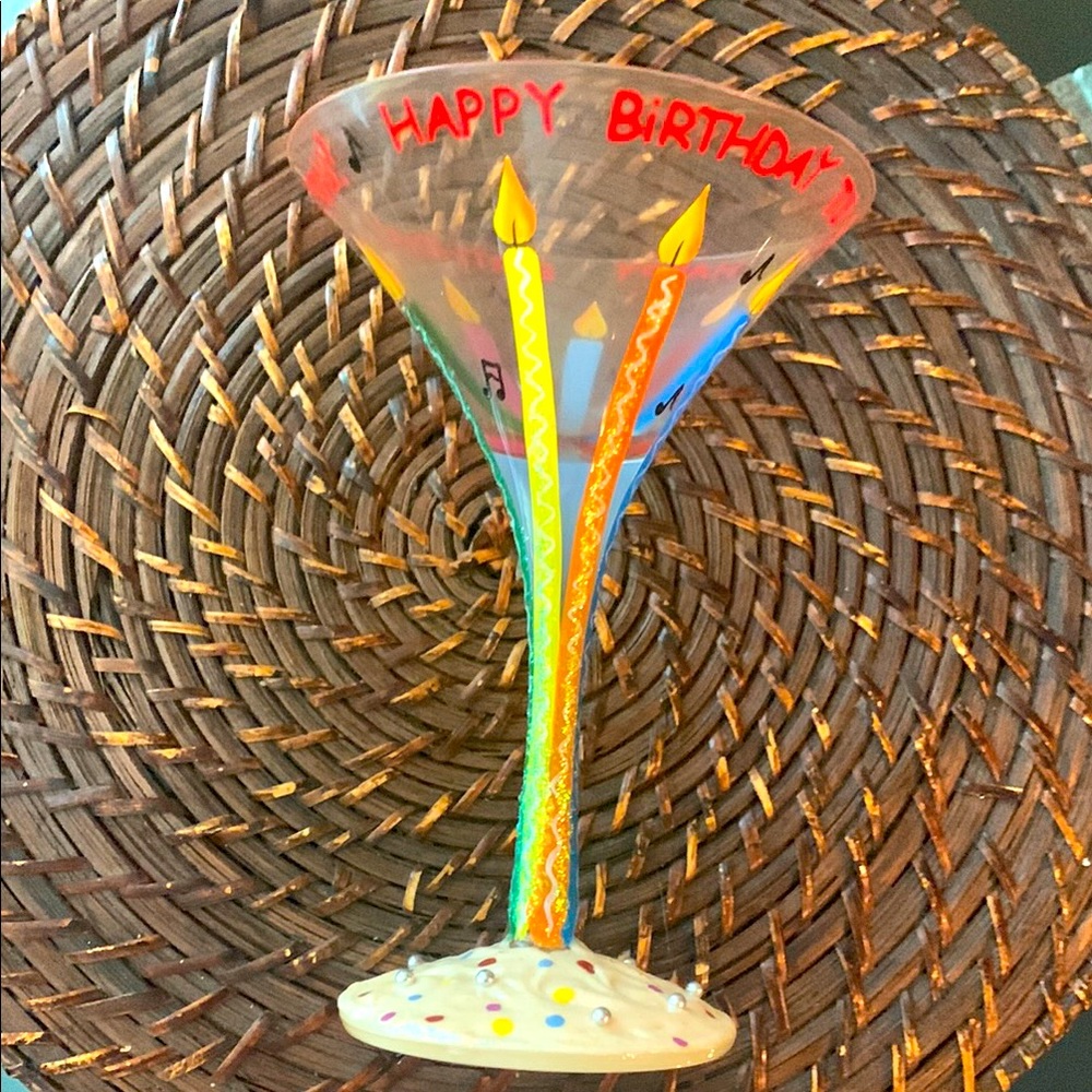 Happy Birthday Lolita Martini Glass